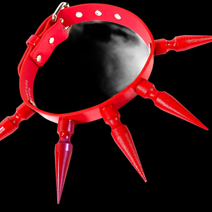 CK286-RS  3" RED SPIKE XL CHOKER
