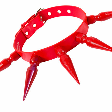 CK286-RS  3" RED SPIKE XL CHOKER