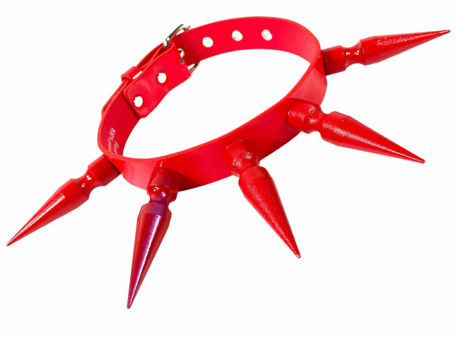 CK286-RS  3" RED SPIKE XL CHOKER