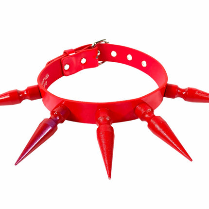 CK286-RS  3" RED SPIKE XL CHOKER