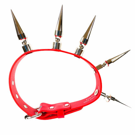 CK286 3" LONG SPIKE  LEATHER SPIKE XL CHOKER