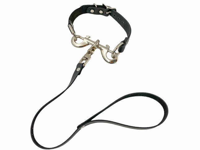 FCK228 BONDADE KEY HOLDER RING COLLAR PATENT VEGAN LEATHER