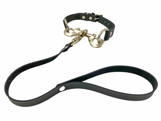 FCK228 BONDADE KEY HOLDER RING COLLAR PATENT VEGAN LEATHER