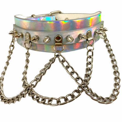 FCK241RN 1 3/4" RAINBOW CHOKER SPIKE AND CHAIN