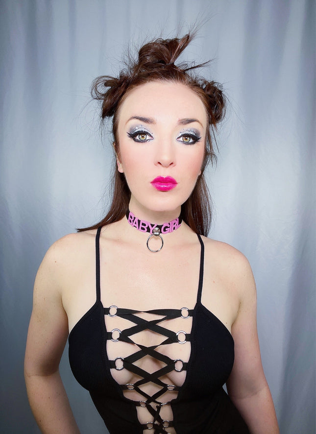 FCK245PS STAINLESS STEEL LETTER WORDS ID NAME CHOKER