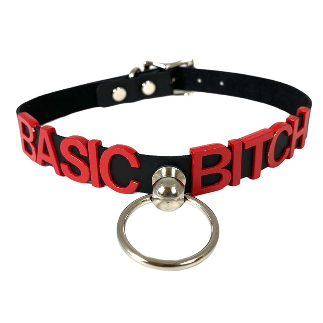 FCK245RS BONDAGE FETISH  STAINLESS STEEL LETTER WORDS ID NAME CHOKER