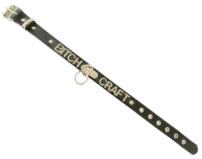 FC878-PS BONDAGE STAINLESS STEEL LETTER WORDS ID NAME CHOKER