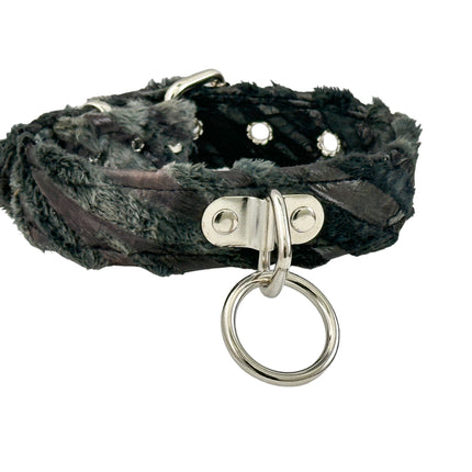 FCK266FZ FUZZY FURRY ZEBRA BONDADE CHOKER