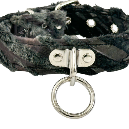 FCK266FZ FUZZY FURRY ZEBRA BONDADE CHOKER