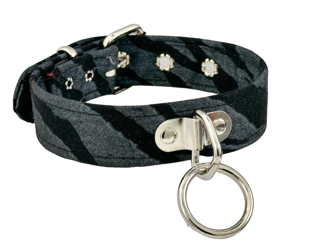 FCK266Z CANVAS ZEBRA PRINT ZEBRA BONDADE CHOKER