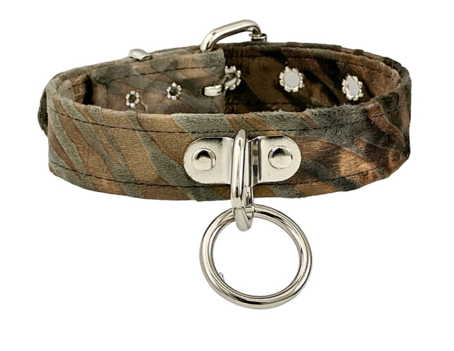FCK266Z CANVAS ZEBRA PRINT ZEBRA BONDADE CHOKER