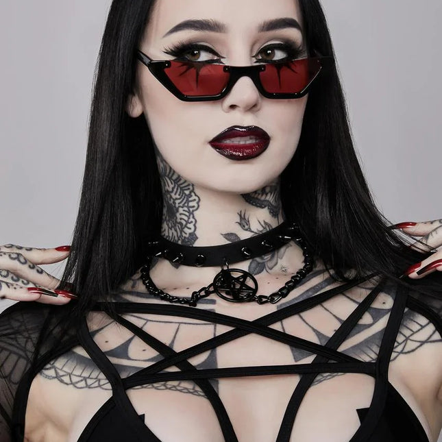 FCK279  PENTAGRAM CHAIN CHOKER