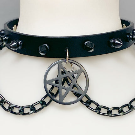 FCK279  PENTAGRAM CHAIN CHOKER