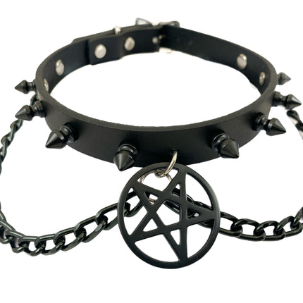FCK279  PENTAGRAM CHAIN CHOKER