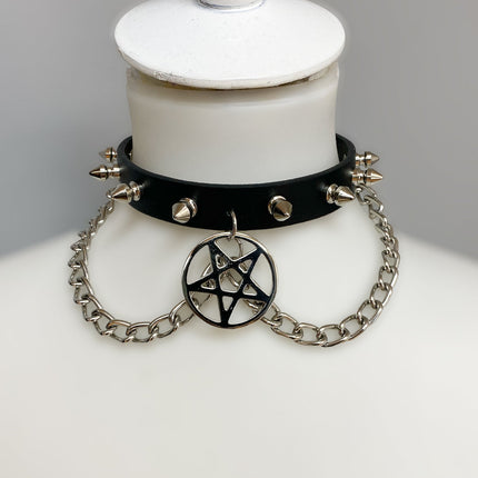 FCK279  PENTAGRAM CHAIN CHOKER