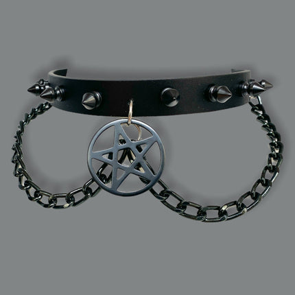 FCK279  PENTAGRAM CHAIN CHOKER