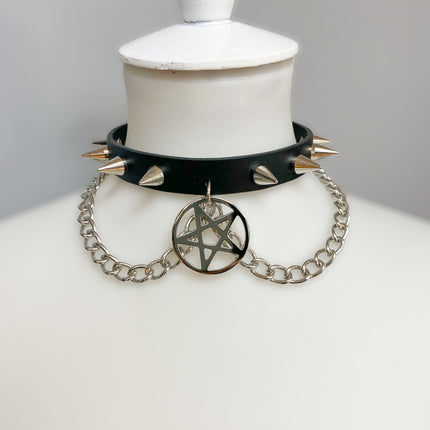 FCK279  PENTAGRAM CHAIN CHOKER
