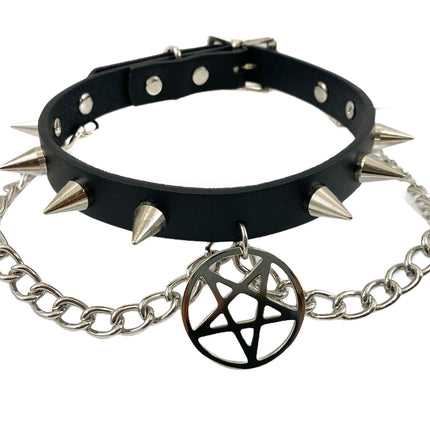 FCK279  PENTAGRAM CHAIN CHOKER