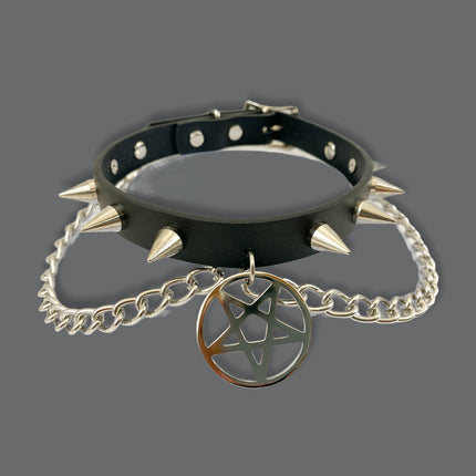 FCK279  PENTAGRAM CHAIN CHOKER