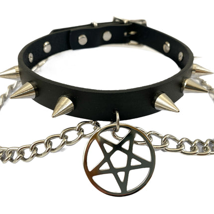 FCK279  PENTAGRAM CHAIN CHOKER