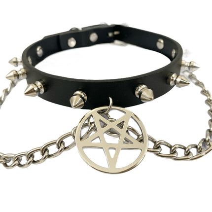 FCK279  PENTAGRAM CHAIN CHOKER