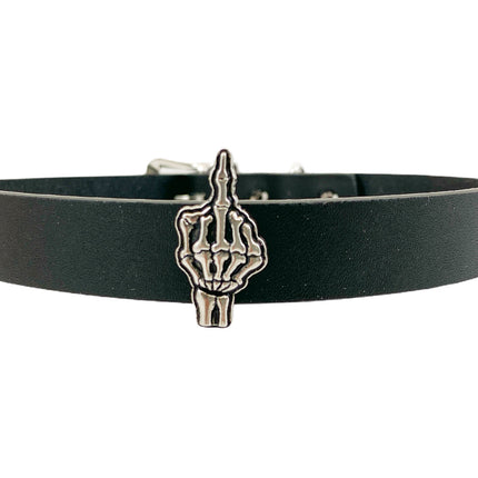 FCK287 3/4" CHOKER WITH METAL FUCK OFF CONCH