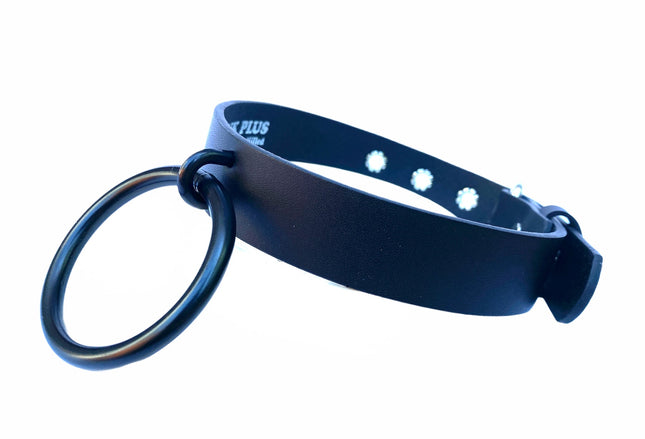 FCK295-BS 1 1/4" GENUINE-LEATHER CHOKER WITH U RING