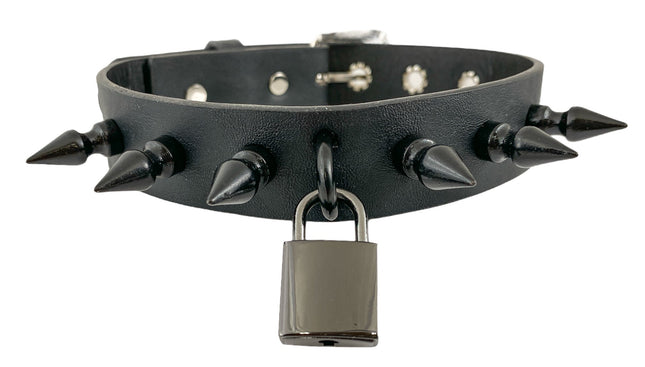 FCK314SQ-BLK LEATHER U RING BONDAGE WITH LOCK