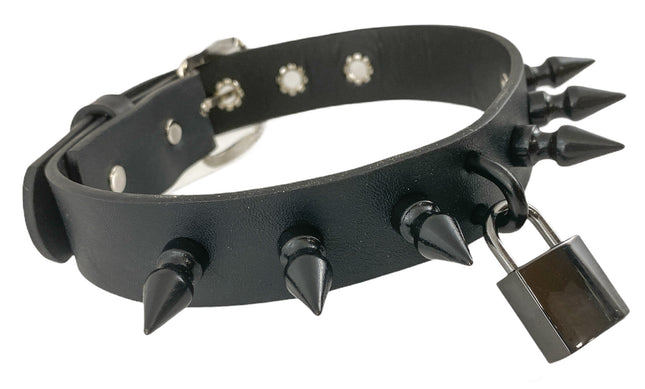 FCK314SQ-BLK LEATHER U RING BONDAGE WITH LOCK