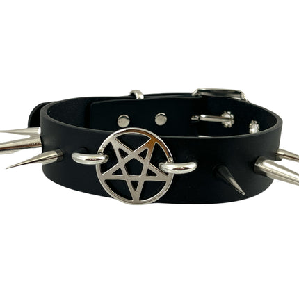 FCK336- 1" PENTAGRAM 1 1/4" CHOKER SPIKE