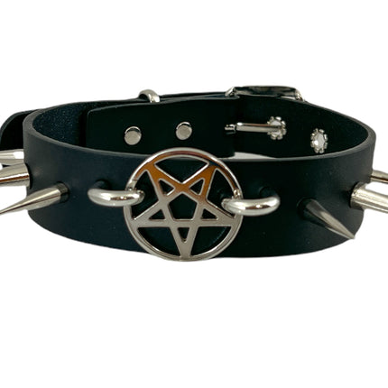 FCK336- 1" PENTAGRAM 1 1/4" CHOKER SPIKE