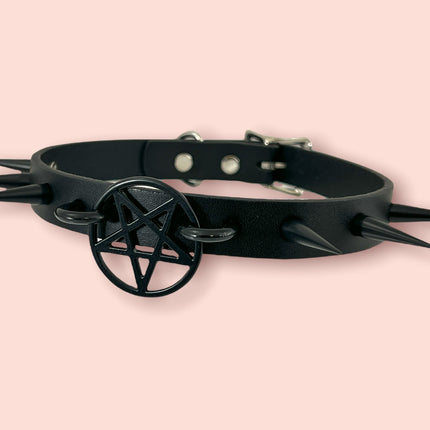 FCK337- 1" PENTAGRAM 3/4" CHOKER SPIKE