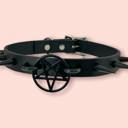 FCK337- 1" PENTAGRAM 3/4" CHOKER SPIKE