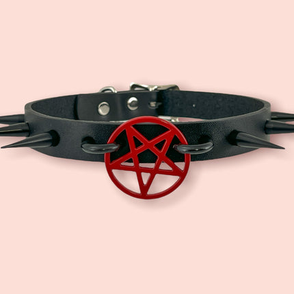 FCK337- 1" PENTAGRAM 3/4" CHOKER SPIKE