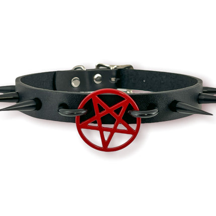 FCK337- 1" PENTAGRAM 3/4" CHOKER SPIKE
