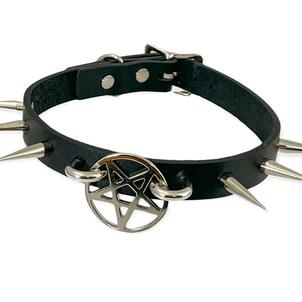 FCK337- 1" PENTAGRAM 3/4" CHOKER SPIKE
