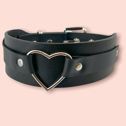 FCK342 HEART WIDE CHOKER