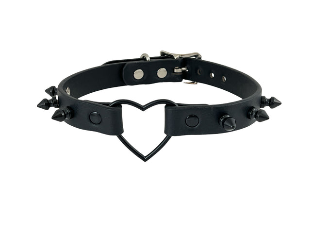 FCK354 HEART WIDE CHOKER SPIKE