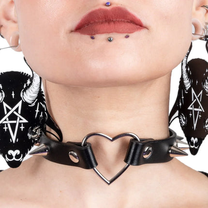 FCK355 HEART WIDE CHOKER CONE SPIKE