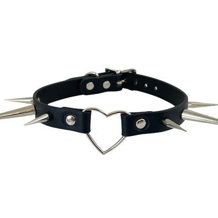FCK356 HEART WIDE CHOKER PIN SPIKE