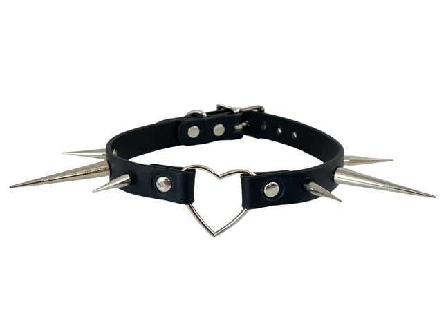 FCK356 HEART WIDE CHOKER PIN SPIKE