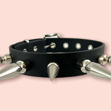 FCK362 2" & 3" SPIKE  BLACK 3" SPIKE CHOKER