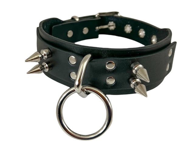 FCK366  SPIKE BONDAGE LEASH COLLAR