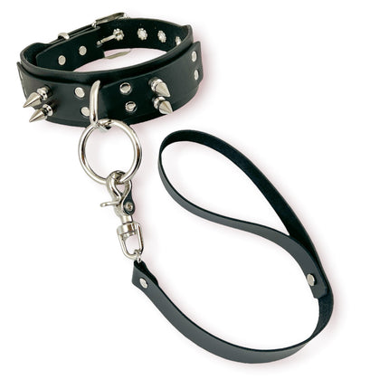 FCK366  SPIKE BONDAGE LEASH COLLAR