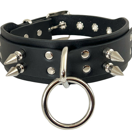 FCK366  SPIKE BONDAGE LEASH COLLAR