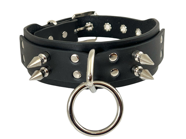 FCK366  SPIKE BONDAGE LEASH COLLAR
