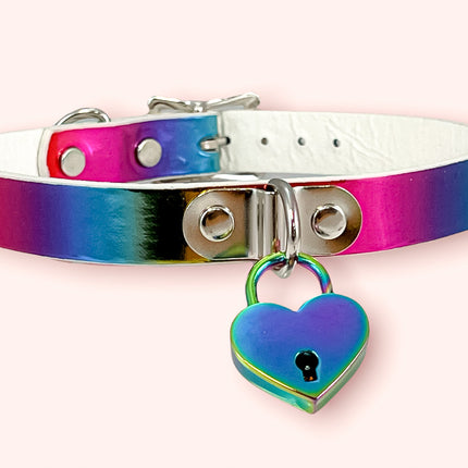 FCK372RAINBOW HEART  LOCK