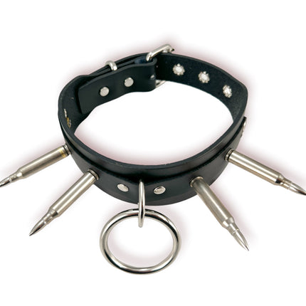 FCK411  WIDE BULLET BONDAGE CHOKER