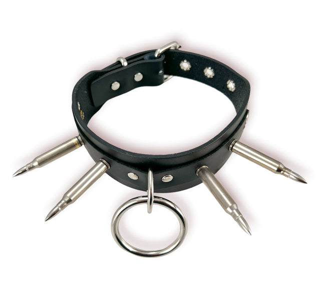 FCK411  WIDE BULLET BONDAGE CHOKER