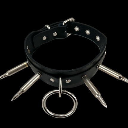 FCK411  WIDE BULLET BONDAGE CHOKER